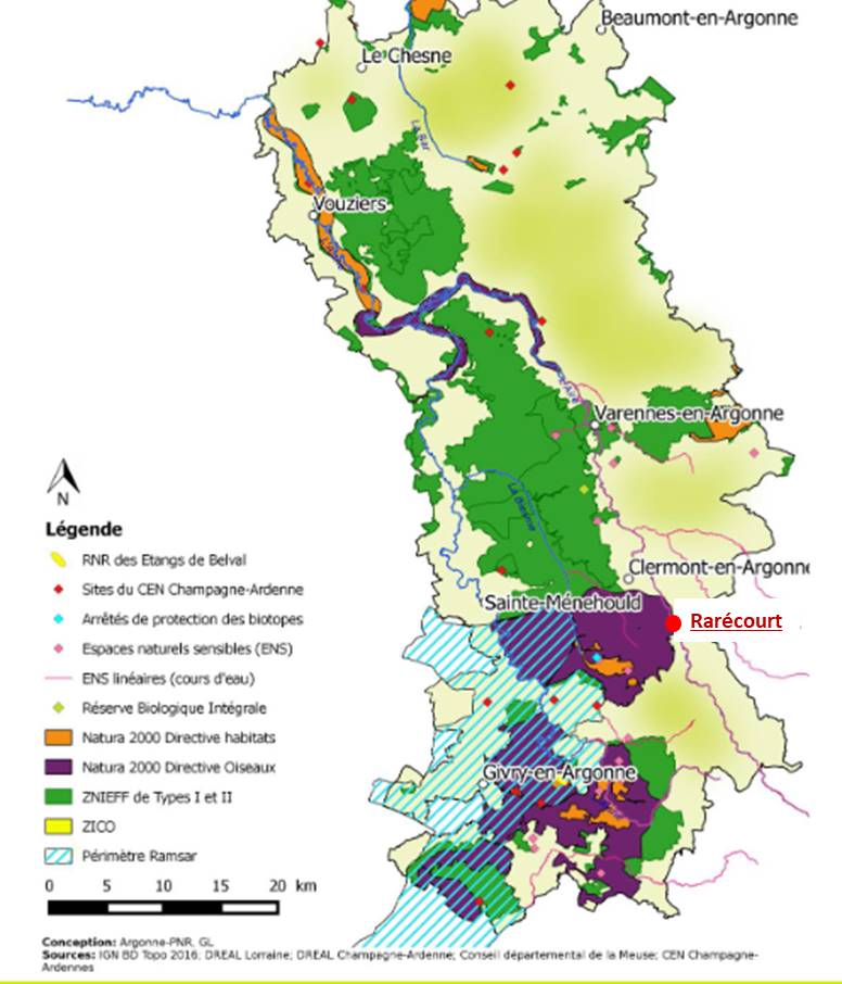 carte argonne zones naturelles