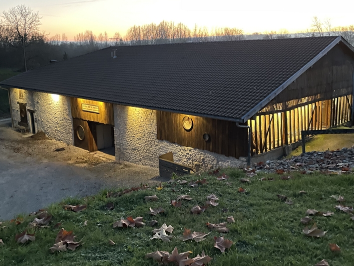 ferme automne soir